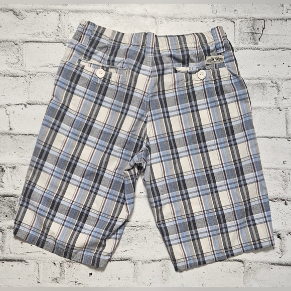 H-Head Company Blue & White Plaid Causal Shorts - Picture 4 of 9